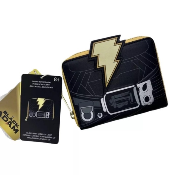 DC Comics Black Adam Glow Cosplay Zip Around Wallet Loungefly NWTS - Picture 7 of 10